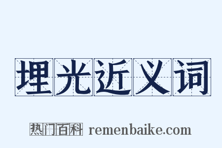 埋光近义词是什么意思的图片